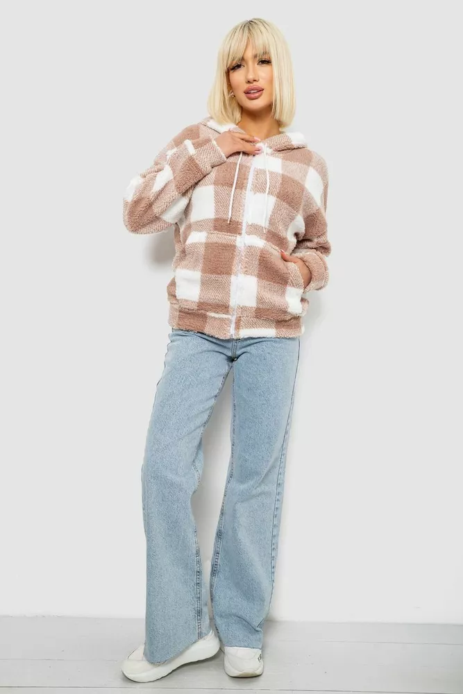 Купити Кофта жіноча Теді  -уцінка, колір бежевий, 257R48-5-U - Фото №2