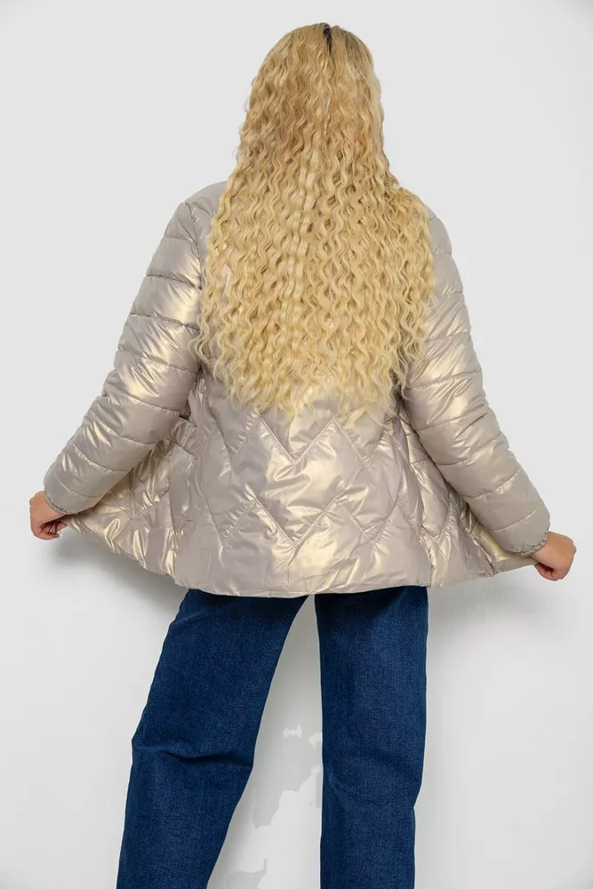 Купити Куртка жіноча демісезонна  -уцінка, колір бежевий, 243R226-U-7 - Фото №4