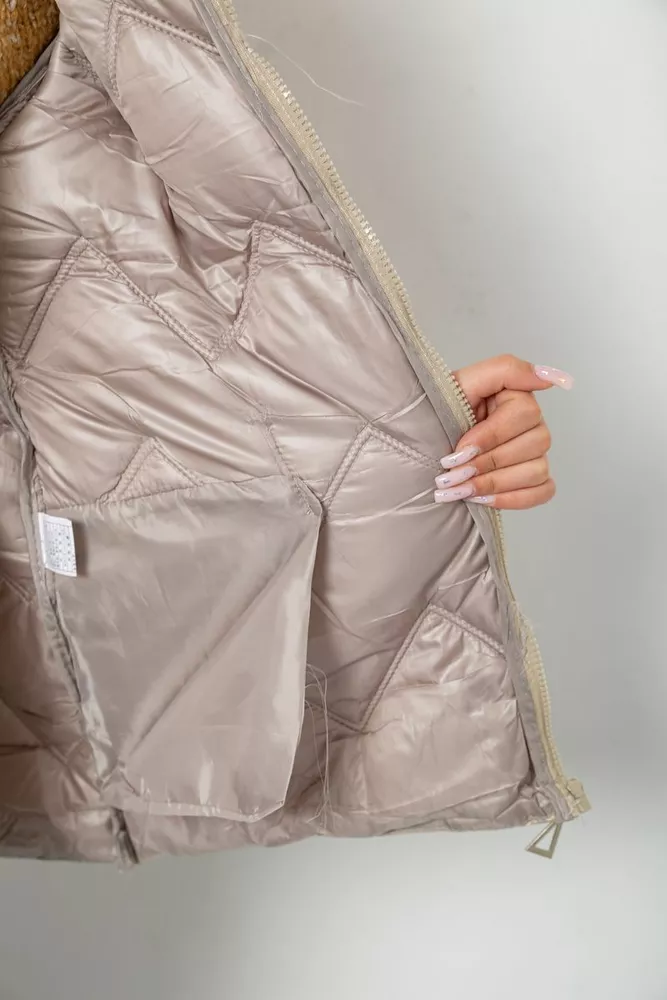 Купити Куртка жіноча демісезонна  -уцінка, колір бежевий, 243R226-U-7 - Фото №6