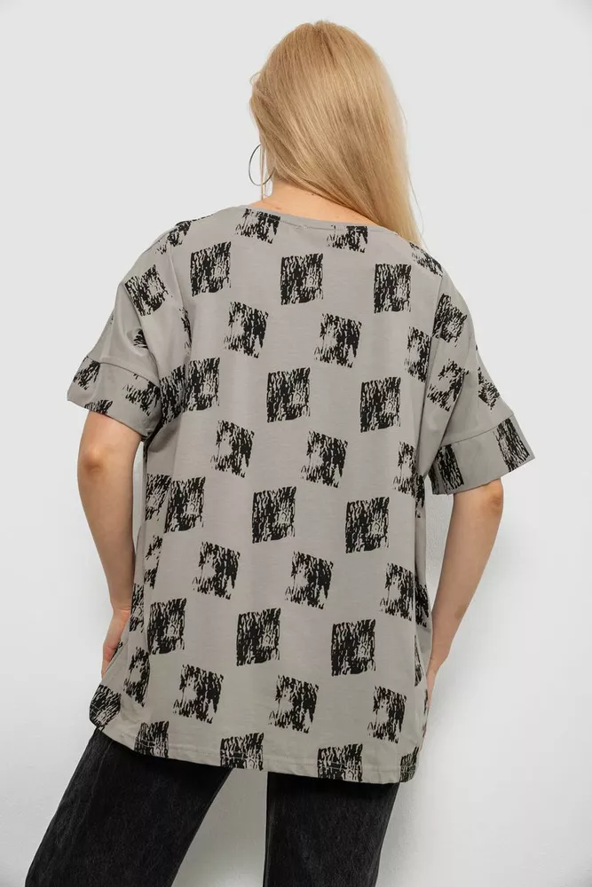 Купити Футболка жіноча з принтом  -уцінка, колір сірий, 244R4015-U - Фото №4