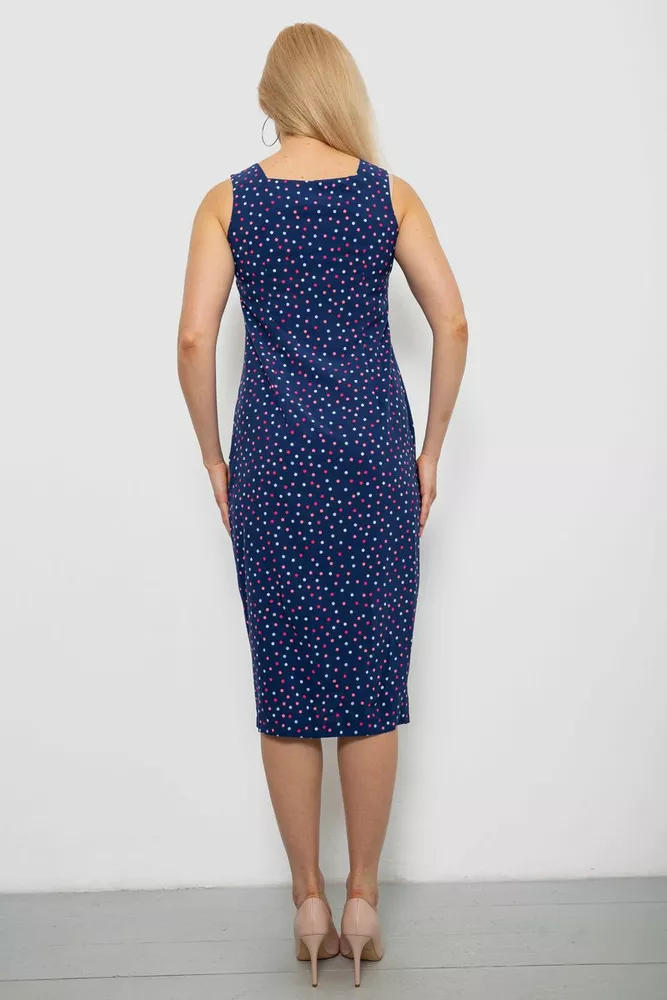 Купить Сарафан женский в горошек  -уценка, цвет синий, 230R029-1-U - Фото №4