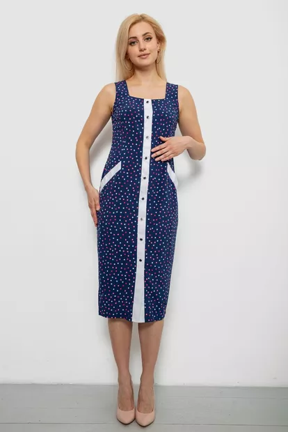 Сарафан женский в горошек  -уценка, цвет синий, 230R029-1-U