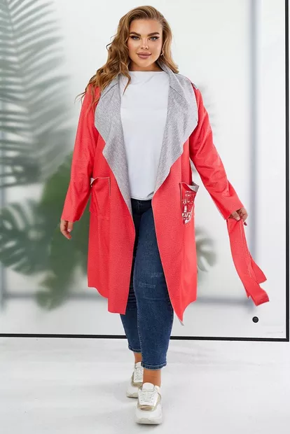 Кардиган женский, цвет коралловый, 257R5012