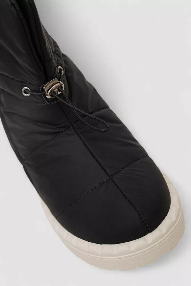 Купить Дутики женские зимние на меху  -уценка, цвет черно-бежевый, 248RFM300-U-2 - Фото №2