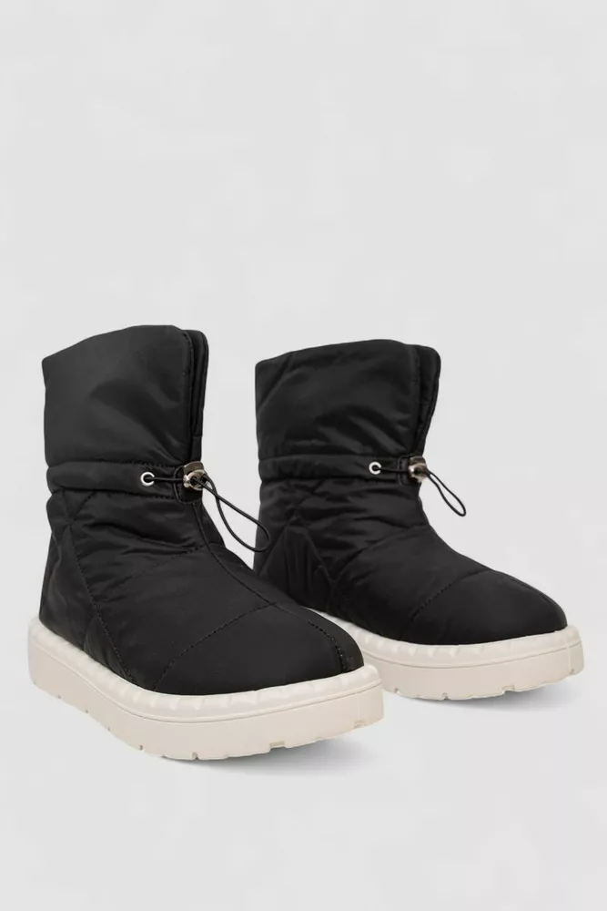 Купить Дутики женские зимние на меху  -уценка, цвет черно-бежевый, 248RFM300-U-2 - Фото №3