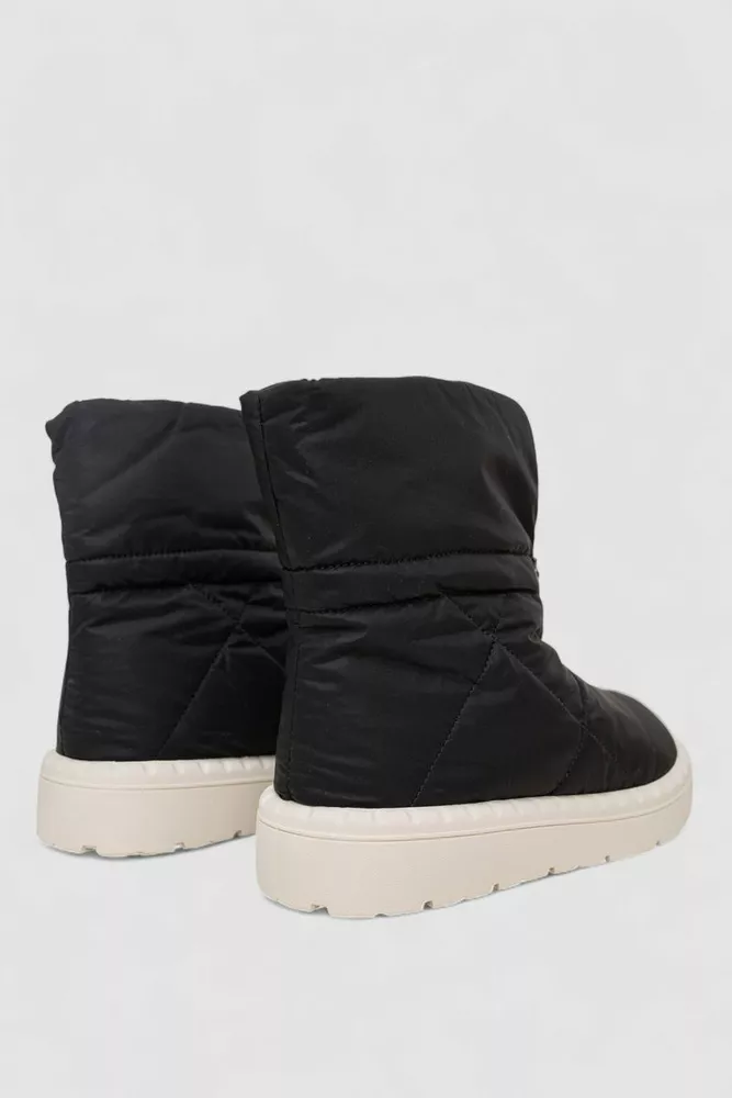 Купить Дутики женские зимние на меху  -уценка, цвет черно-бежевый, 248RFM300-U-2 - Фото №4