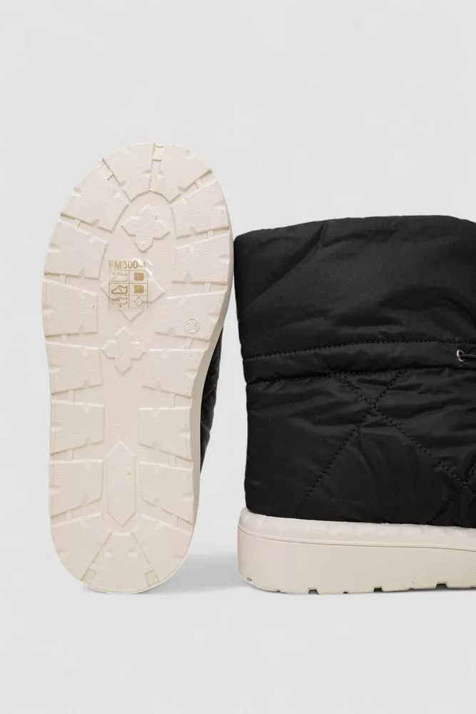 Купить Дутики женские зимние на меху  -уценка, цвет черно-бежевый, 248RFM300-U-2 - Фото №5