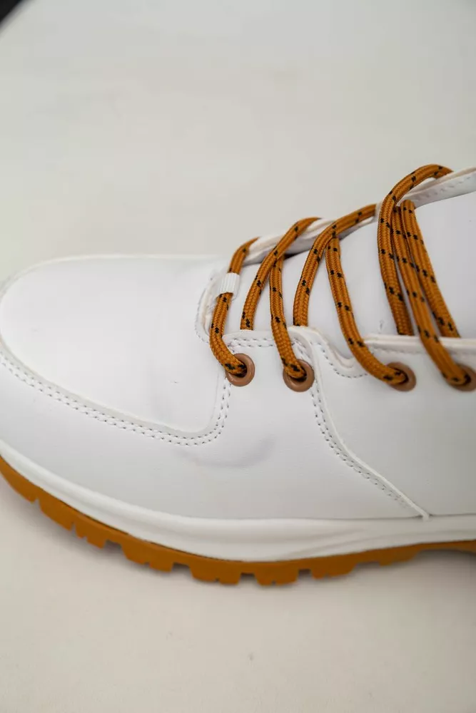 Купити Кросівки чоловічі зимові на хутрі  -уцінка, колір біло-жовтий, 248RH770-U-20 - Фото №7