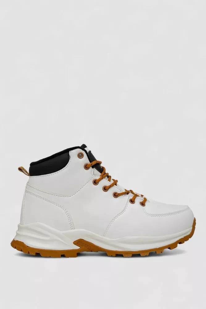 Купити Кросівки чоловічі зимові на хутрі  -уцінка, колір біло-жовтий, 248RH770-U-21 - Фото №1