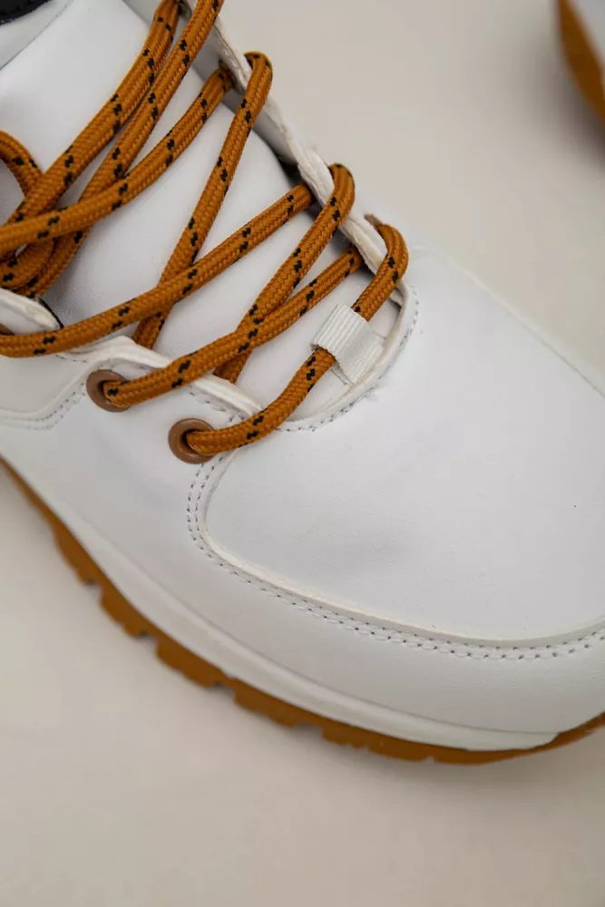 Купити Кросівки чоловічі зимові на хутрі  -уцінка, колір біло-жовтий, 248RH770-U-21 - Фото №8