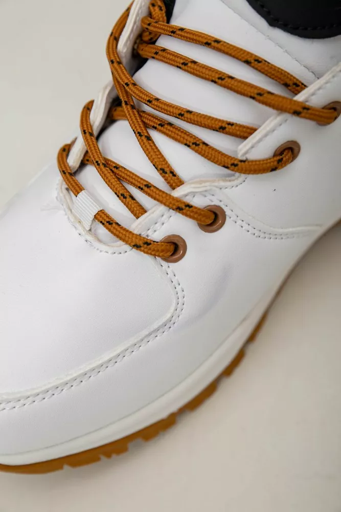 Купить Кроссовки женские зимние на меху  -уценка, цвет бело-желтый, 248RH770-U-22 - Фото №7