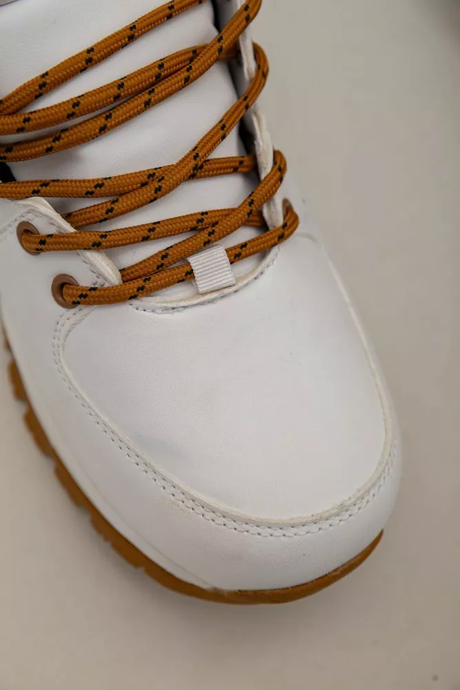 Купить Кроссовки женские зимние на меху  -уценка, цвет бело-желтый, 248RH770-U-22 - Фото №8