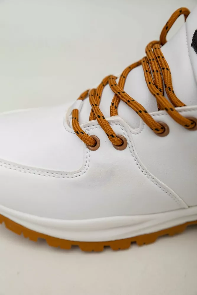 Купити Кросівки чоловічі зимові на хутрі  -уцінка, колір біло-жовтий, 248RH770-U-23 - Фото №7