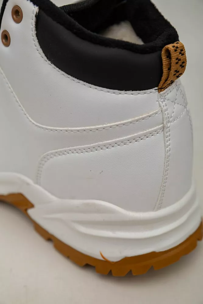 Купити Кросівки чоловічі зимові на хутрі  -уцінка, колір біло-жовтий, 248RH770-U-23 - Фото №8