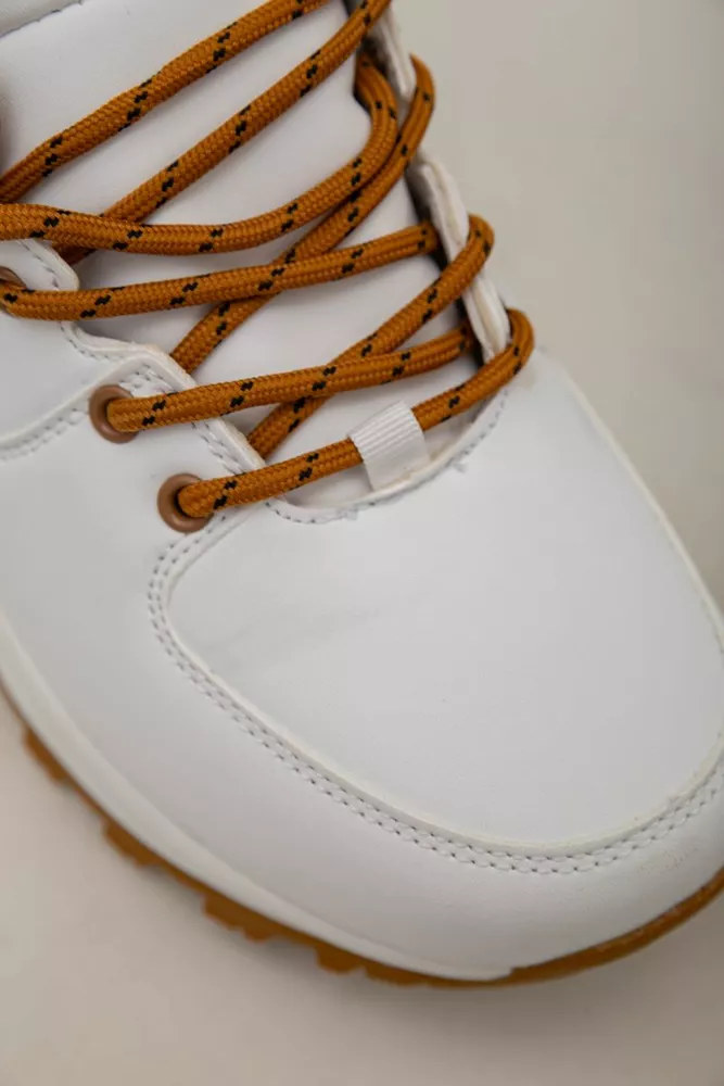 Купить Кроссовки женские зимние на меху  -уценка, цвет бело-желтый, 248RH770-U-24 - Фото №8