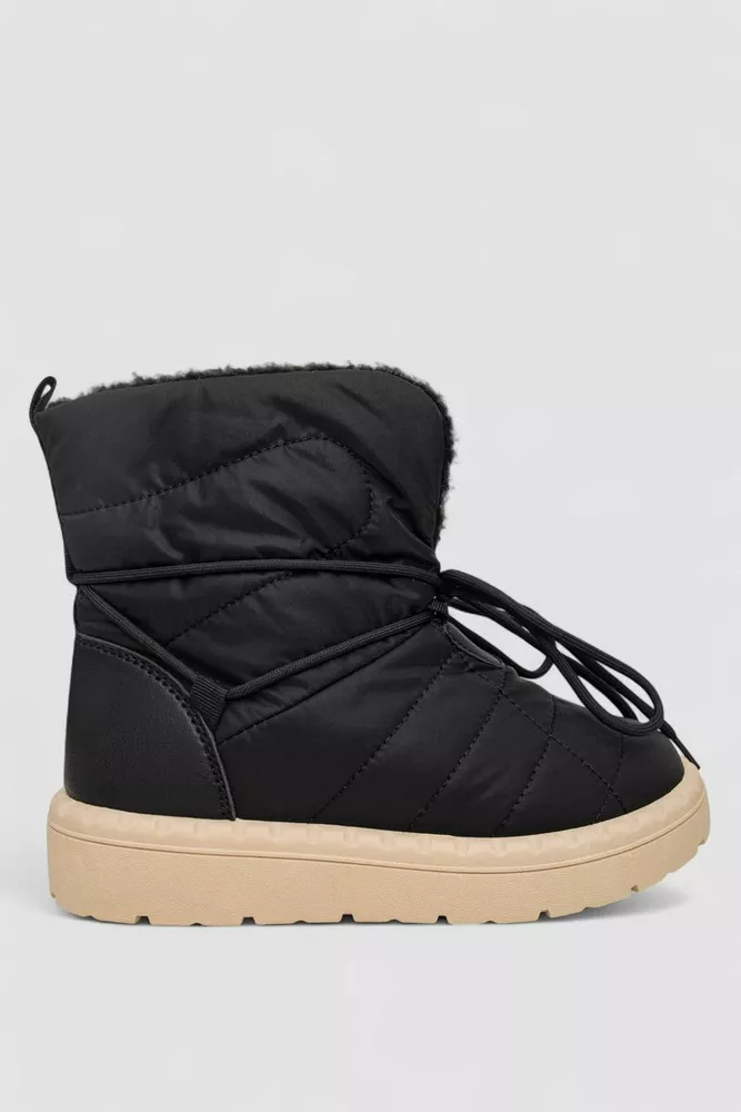 Купить Дутики женские зимние на меху  -уценка, цвет черно-коричневый, 248RFM500-3-U - Фото №1