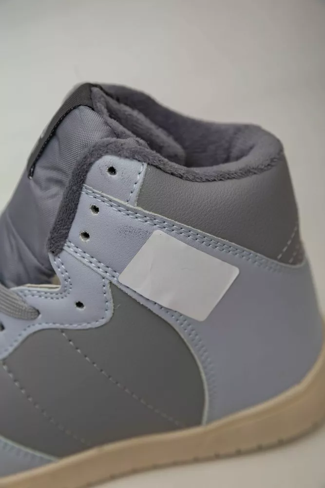 Купить Кроссовки женские зимние на меху  -уценка, цвет серо-голубой, 248RH1060-U-11 - Фото №8