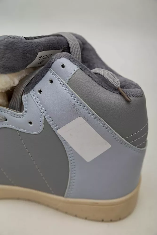 Купить Кроссовки женские зимние на меху  -уценка, цвет серо-голубой, 248RH1060-U-11 - Фото №9