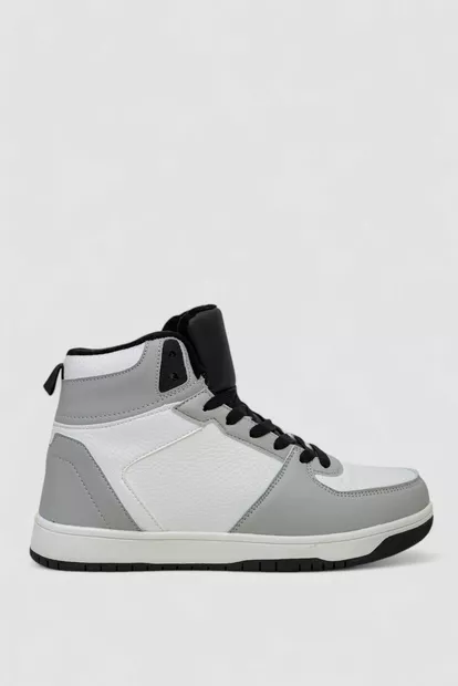 Кроссовки мужские зимние на меху  -уценка, цвет бело-серый, 248RH1070-U-2