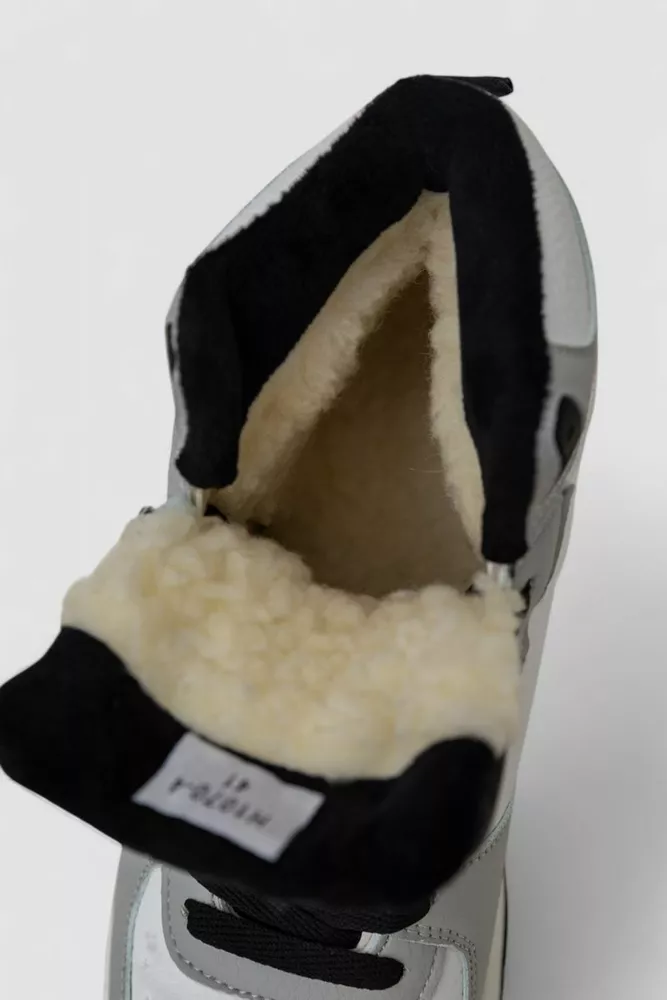 Купить Кроссовки мужские зимние на меху  -уценка, цвет бело-серый, 248RH1070-U-2 - Фото №6