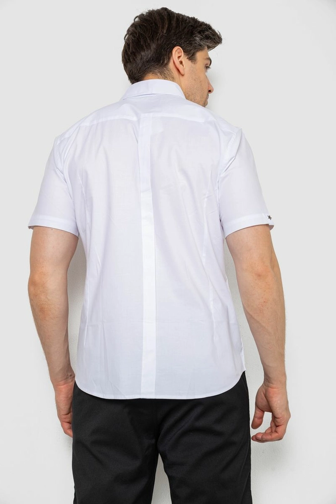 Купить Рубашка мужская однотонная  -уценка, цвет белый, 214R830-U-13 - Фото №4