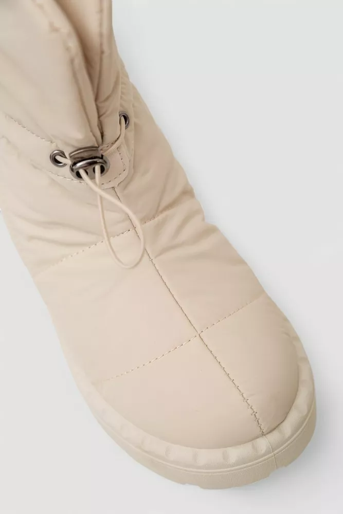 Купити Дутики жіночі зимові на хутрі  -уцінка, колір бежевий, 248RFM300-U-1 - Фото №2