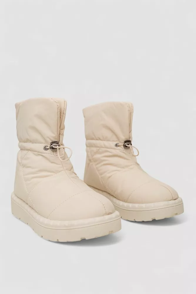 Купити Дутики жіночі зимові на хутрі  -уцінка, колір бежевий, 248RFM300-U-1 - Фото №3