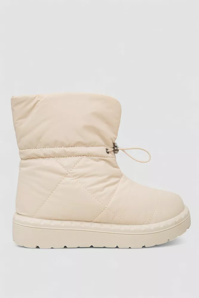 Купити Дутики жіночі зимові на хутрі  -уцінка, колір бежевий, 248RFM300-U-1 - Фото №1