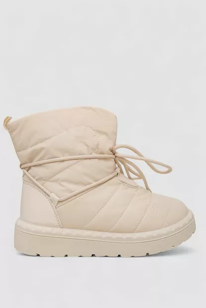 Дутики жіночі зимові на хутрі  -уцінка, колір бежевий, 248RFM100-U