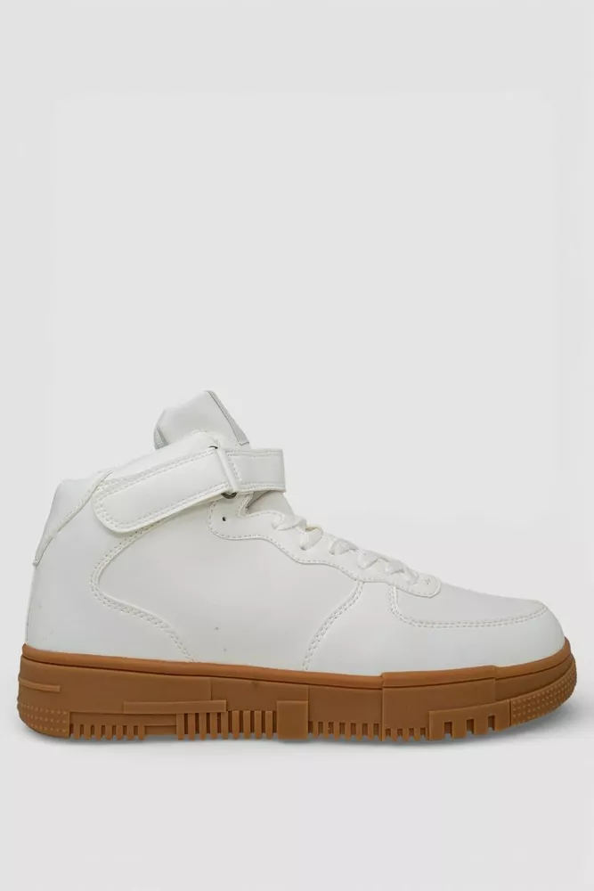 Купити Кросівки чоловічі зимові на хутрі, колір біло-коричневий, 248RCX620 - Фото №1