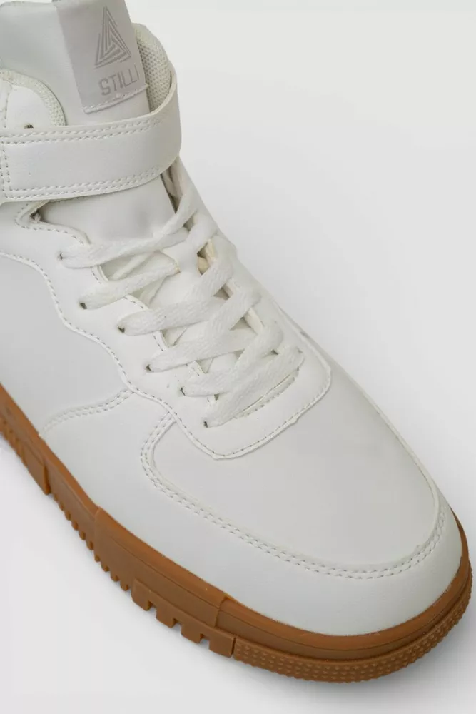 Купити Кросівки чоловічі зимові на хутрі, колір біло-коричневий, 248RCX620 - Фото №2