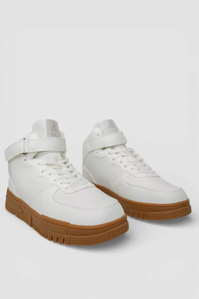 Купити Кросівки чоловічі зимові на хутрі, колір біло-коричневий, 248RCX620 - Фото №3