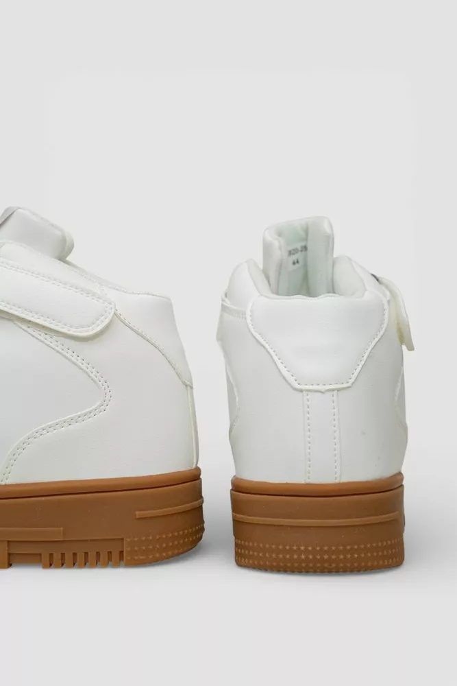 Купити Кросівки чоловічі зимові на хутрі, колір біло-коричневий, 248RCX620 - Фото №4