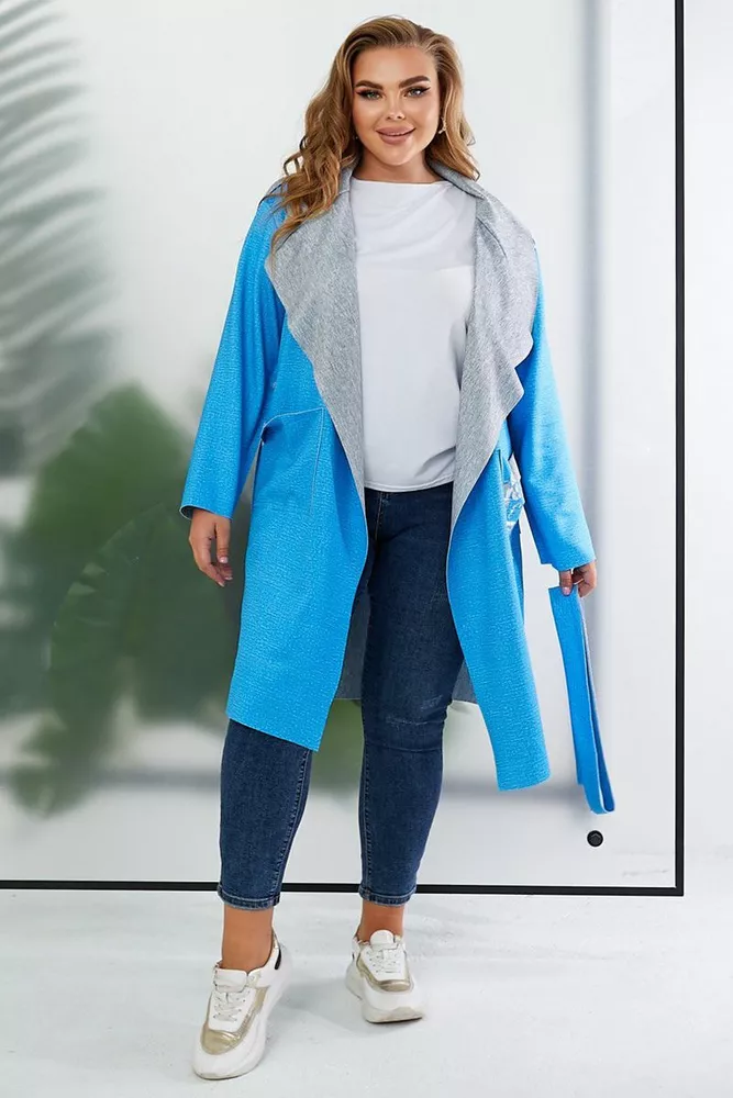 Купить Кардиган женский, цвет голубой, 257R5012 - Фото №2