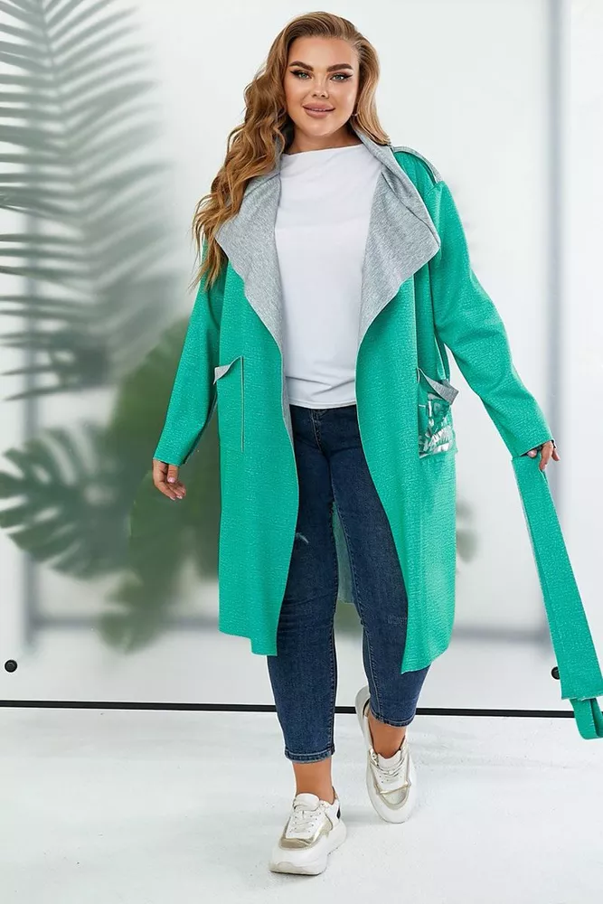 Купить Кардиган женский, цвет зеленый, 257R5012 - Фото №4