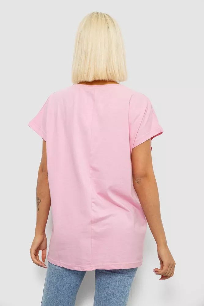 Купить Футболка женская с принтом, цвет розовый, 244R3004 - Фото №4