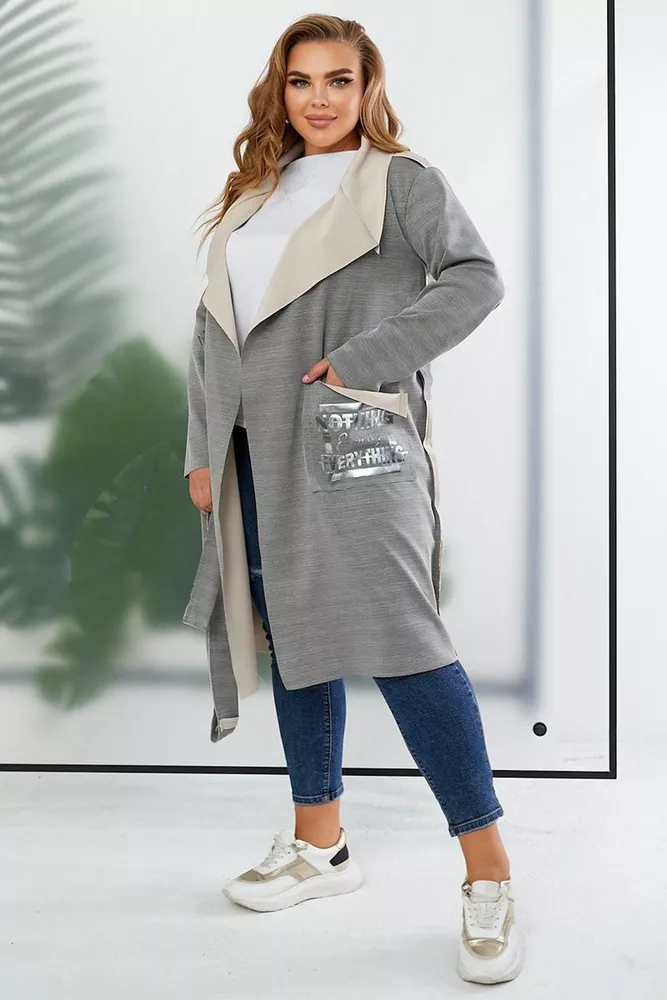 Купить Кардиган женский, цвет серый, 257R5012 - Фото №1