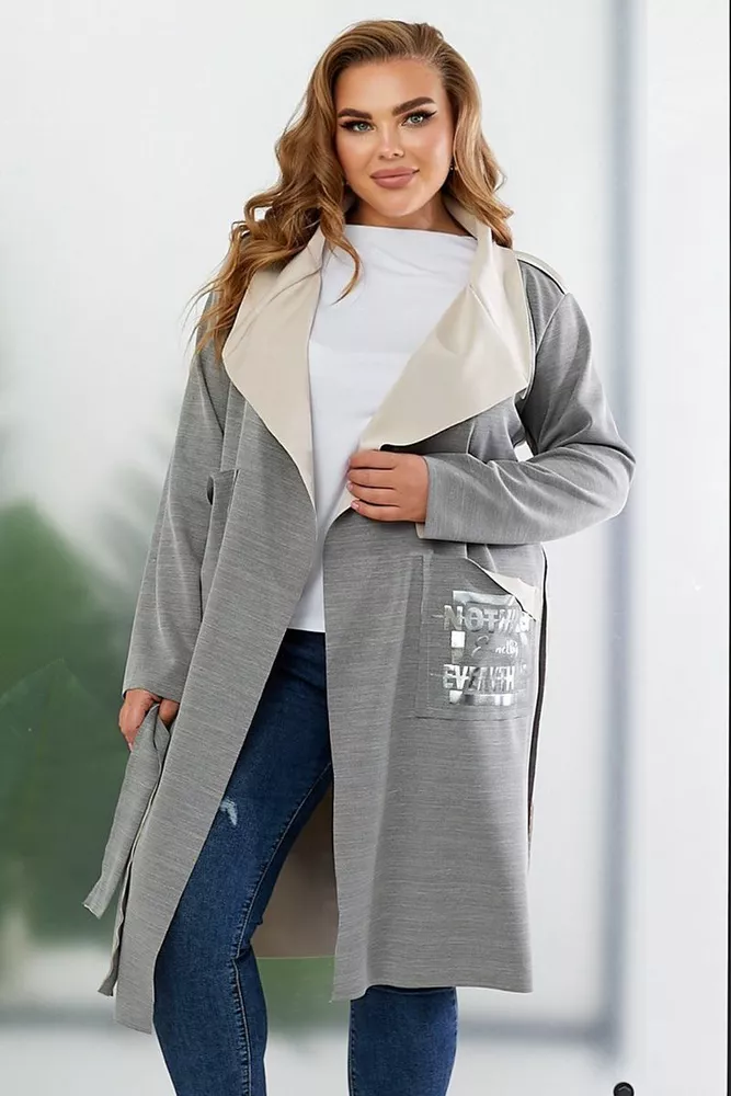 Купить Кардиган женский, цвет серый, 257R5012 - Фото №2