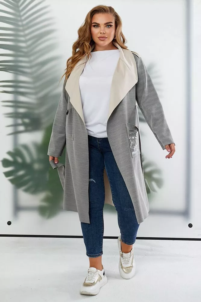 Купить Кардиган женский, цвет серый, 257R5012 - Фото №3