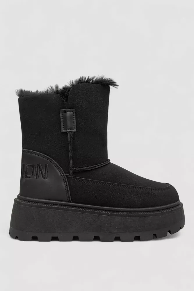Купить Угги женские зимние на меху, цвет черный, 243R-A - Фото №1