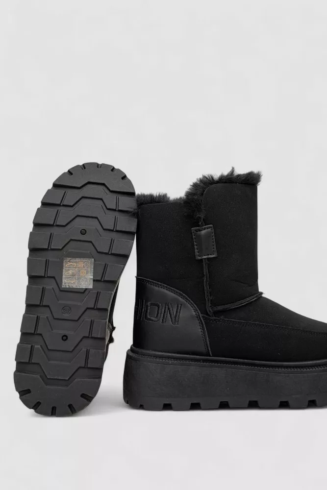 Купить Угги женские зимние на меху, цвет черный, 243R-A - Фото №5