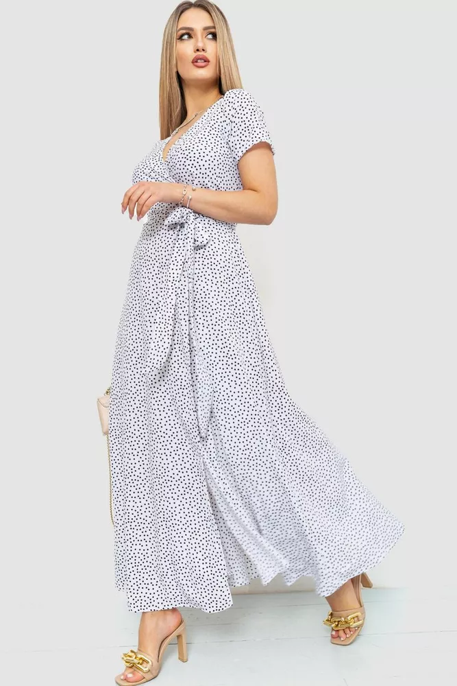 Купити Сарафан у горох, колір біло-чорний, 241R157 оптом - Фото №3