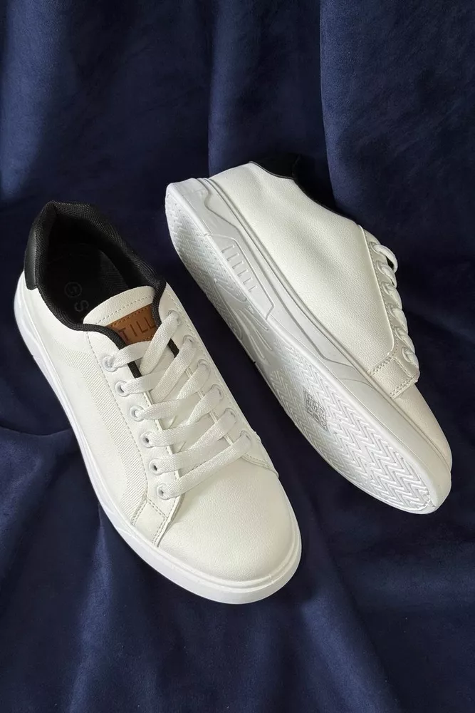 Купить Кеды мужские, цвет бело-черный, 248RR129 оптом - Фото №3