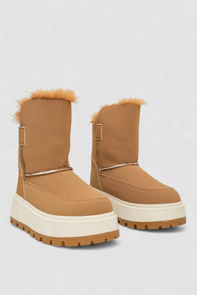 Купить Угги женские зимние на меху, цвет коричневый, 243R-A - Фото №3