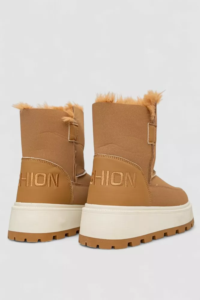 Купить Угги женские зимние на меху, цвет коричневый, 243R-A - Фото №4