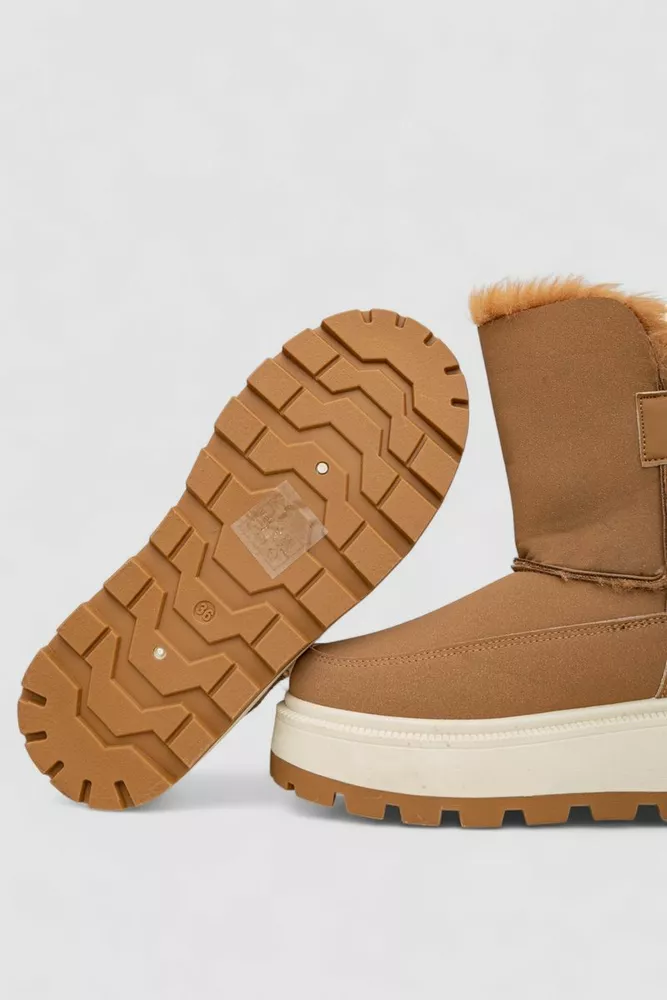 Купить Угги женские зимние на меху, цвет коричневый, 243R-A - Фото №5