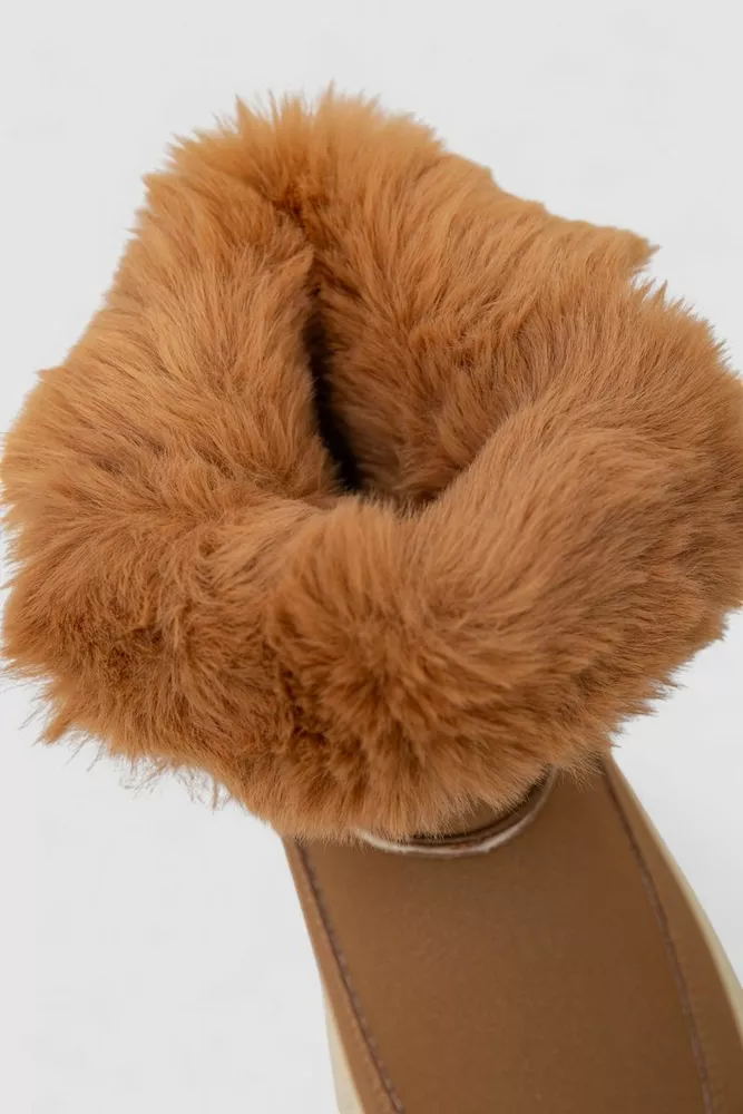 Купить Угги женские зимние на меху, цвет коричневый, 243R-A - Фото №6