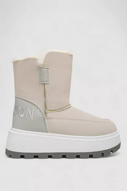 Угги женские зимние на меху, цвет светло-серый, 243R-A