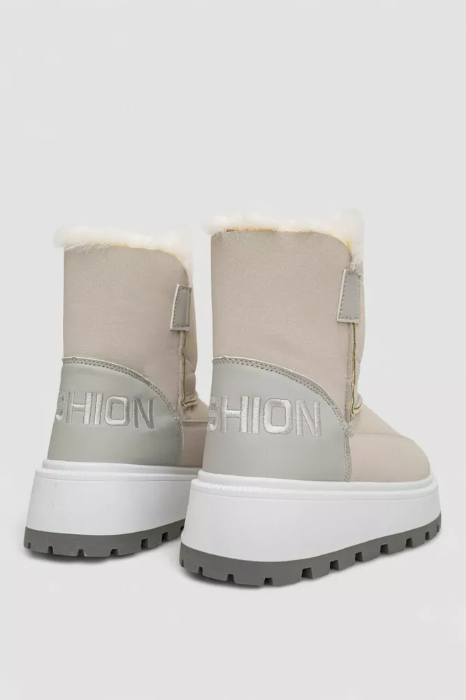 Купить Угги женские зимние на меху, цвет светло-серый, 243R-A - Фото №4