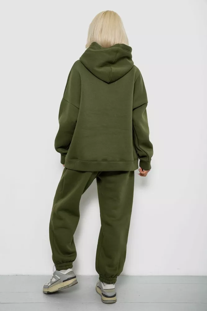 Купить Спортивный костюм женский на флисе, цвет хаки, 247R2020-5 - Фото №4